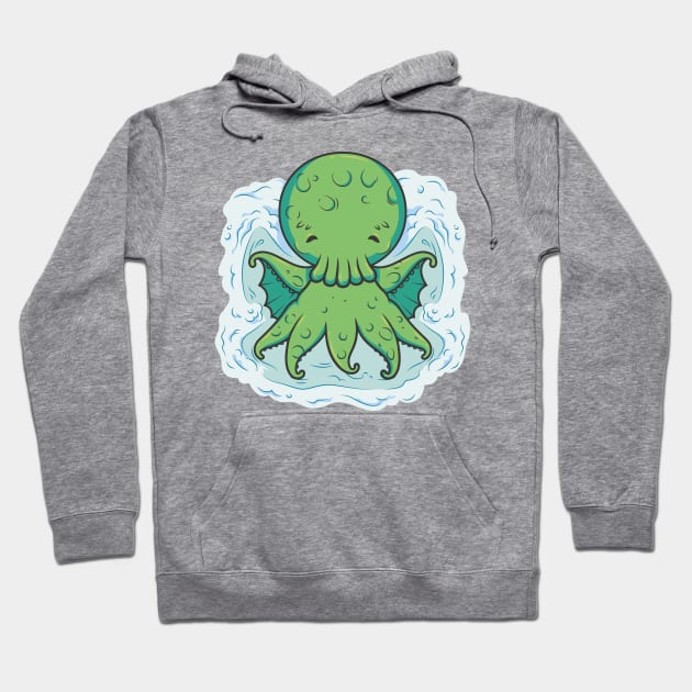 Cute Cthulhu in Snow Shirt Hoodie by LindenDesigns